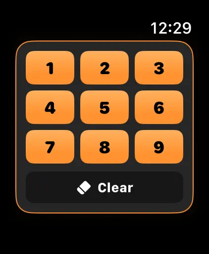 A larger Sudoku Wear grid on Apple Watch