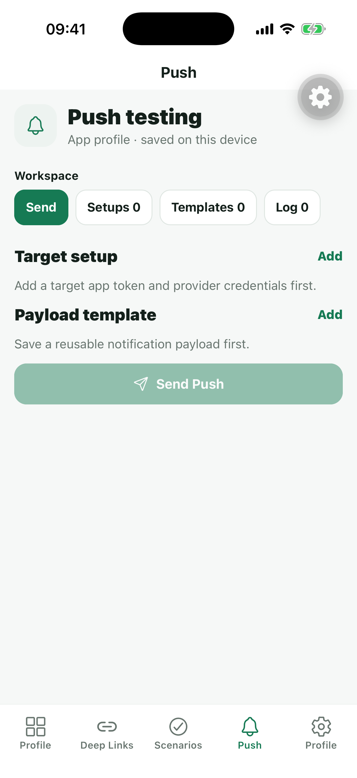 TestDock push testing workspace